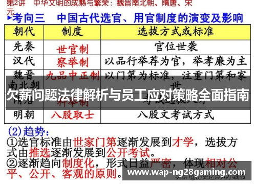 欠薪问题法律解析与员工应对策略全面指南
