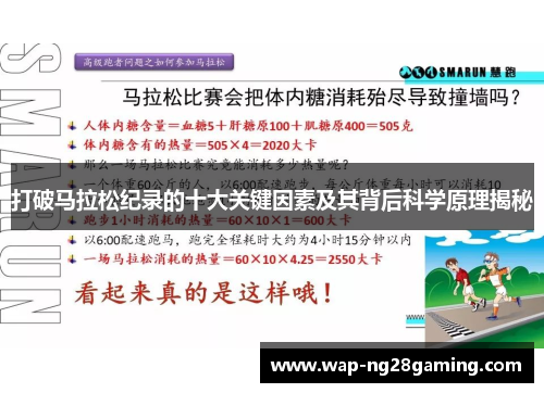 打破马拉松纪录的十大关键因素及其背后科学原理揭秘
